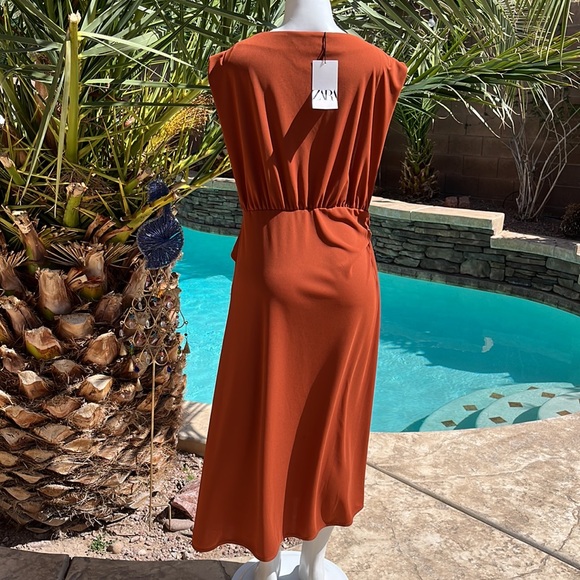 NWT ZARA BELTED MODI DRESS - XL - Picture 5 of 8